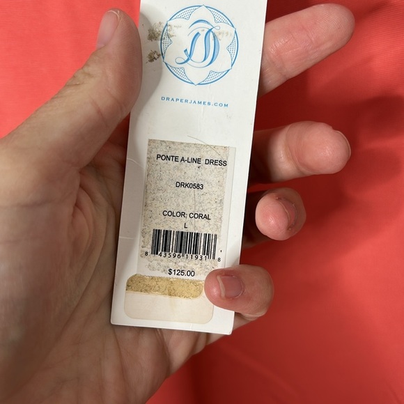 Draper James Coral Ponte A-line Dress NWT - Picture 4 of 7